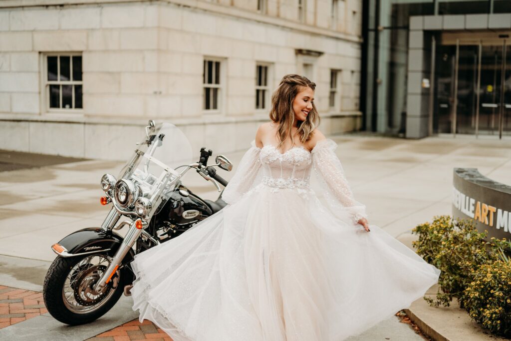 bride-twirling-dress-for-elopement-wedding-portraits