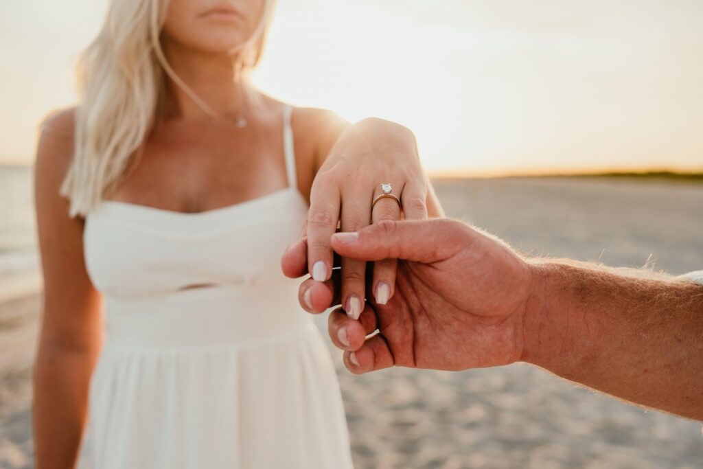 Engagement-ring-sanibel-beach-photoshoot-golden-hour