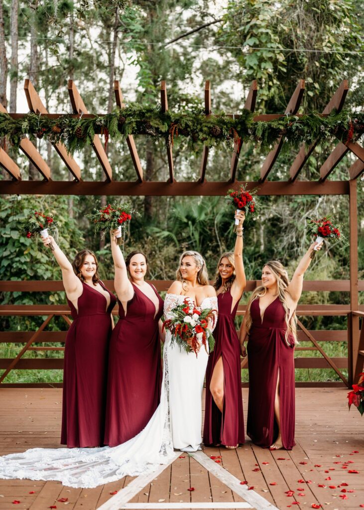 Bride-with-Bridesmaids-during-wedding-portraits-with-Chasing-Creative